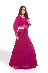 PLUM PURPLE PRE-DRAPE SAREE 2