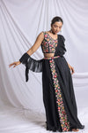 BLACK ROYALE SKIRT SET