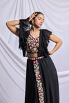 BLACK ROYALE SKIRT SET