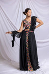 BLACK ROYALE SKIRT SET